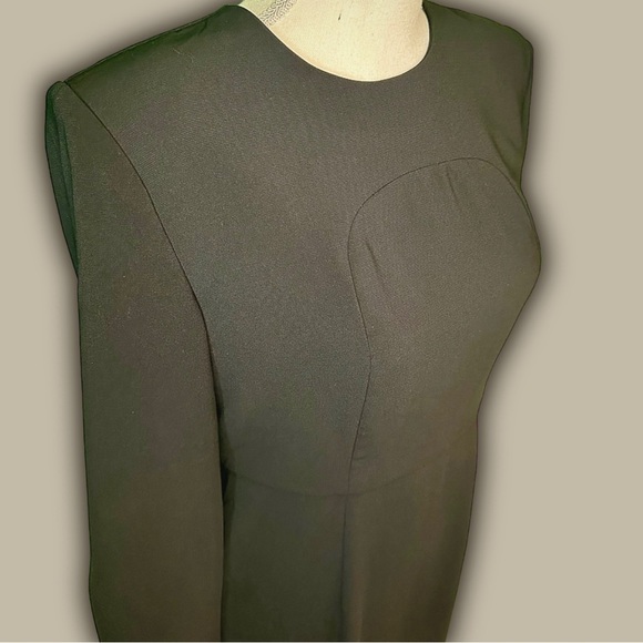 NWOT Sergio Hudson x Target Black ‘Strong Shoulder Midi Dress’ Size Small - Picture 9 of 16